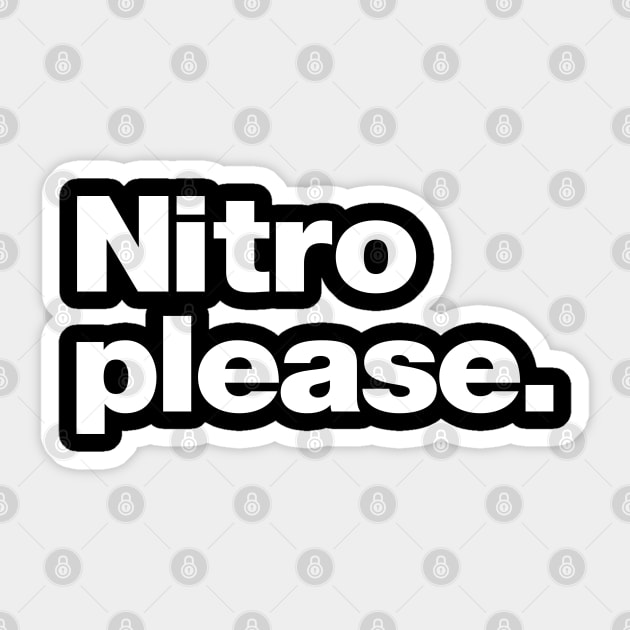 Nitro Please - Top Fuel Drag Racing fan Sticker by retropetrol